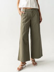 Nicerway Wide Leg Pants in Olive