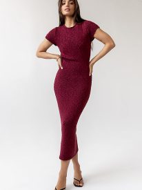 Hadley Knit Maxi Dress in Plum - FINAL SALE