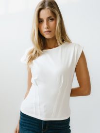 Nicerway Pleated Top in White